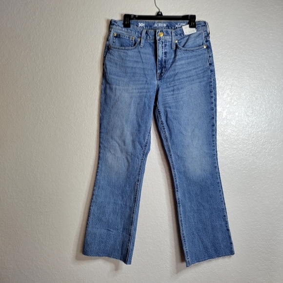 NWT J. Crew 9" demi boot crop jeans Sz 30 Tall - Picture 2 of 9